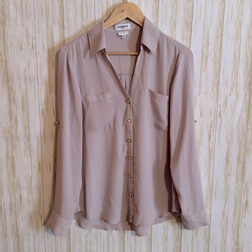 Express Portofino Shirt w/ Heart Buttons